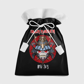 Подарочный 3D мешок с принтом Iron Maiden, Senjutsu в Екатеринбурге, 100% полиэстер | Размер: 29*39 см | Тематика изображения на принте: iron maiden | senjutsu | айрон мейден | группы | музыка | рок | самурпй | хеви метал | череп