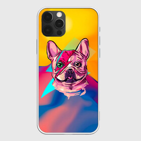 Чехол для iPhone 12 Pro Max с принтом Собака с молнией в Екатеринбурге, Силикон |  | dog | бульдог | гроза | молния | мопс | пес | собака | собаки | собачка | текстура