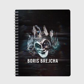 Тетрадь с принтом Boris Brejcha  Mask в Екатеринбурге, 100% бумага | 48 листов, плотность листов — 60 г/м2, плотность картонной обложки — 250 г/м2. Листы скреплены сбоку удобной пружинной спиралью. Уголки страниц и обложки скругленные. Цвет линий — светло-серый
 | Тематика изображения на принте: boris brejcha | brejcha | dj | high tech | music | techno | trans | борис брейча | брейча | брейча диджей | диджей | минимал | музыка | музыкант | техно | транс