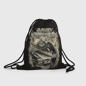 Рюкзак-мешок 3D с принтом Amon Amarth в Екатеринбурге, 100% полиэстер | плотность ткани — 200 г/м2, размер — 35 х 45 см; лямки — толстые шнурки, застежка на шнуровке, без карманов и подкладки | amon amarth | metal | викинг метал | группы | дэт метал | метал | музыка | рок
