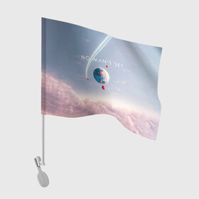 Флаг для автомобиля с принтом No mans sky в Екатеринбурге, 100% полиэстер | Размер: 30*21 см | game | games | no mans sky | no men sky | space | выжывалка | игра | игры | космические корабли | космический корабль | космос | ноу менс скай | планеты | путешествие | путешествия