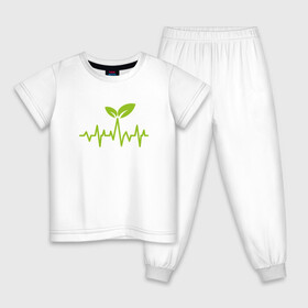 Детская пижама хлопок с принтом Vegan Pulse в Екатеринбурге, 100% хлопок |  брюки и футболка прямого кроя, без карманов, на брюках мягкая резинка на поясе и по низу штанин
 | green | greenpaece | vegan | yoga | веган | вегетарианец | гринпис | дерево | еда | животные | жизнь | здоровье | зеленый | йога | мир | овощи | пища | планета | природа | пульс | фрукты