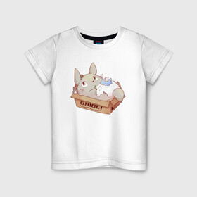 Детская футболка хлопок с принтом Totoro Ghibli в Екатеринбурге, 100% хлопок | круглый вырез горловины, полуприлегающий силуэт, длина до линии бедер | ghibli | japan | nature | neigbor | neighbour | totoro | анимация | аниме | гибли | друг | животные | лес | милый | мир | миядзаки | мой сосед тоторо | мульт | мультфильм | природа | сосед | тоторо | хаяо | хранитель | япония
