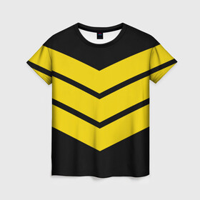 Женская футболка 3D с принтом Три полоски в Екатеринбурге, 100% полиэфир ( синтетическое хлопкоподобное полотно) | прямой крой, круглый вырез горловины, длина до линии бедер | геометрия | линии | минимализм | полосы | три полоски