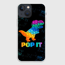 Чехол для iPhone 13 mini с принтом POP IT DINOSAUR |  ДИНОЗАВР в Екатеринбурге,  |  | Тематика изображения на принте: pop it | popit | антистресс | динозавр | игрушка | поп ит | попит | пузырчатая плёнка | пупырка | симпл димпл | симплдимпл