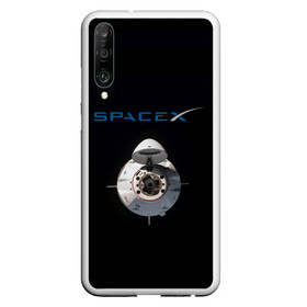 Чехол для Honor P30 с принтом SpaceX Dragon 2 в Екатеринбурге, Силикон | Область печати: задняя сторона чехла, без боковых панелей | rocket | ship | space | spaceship | spacex | икс | корабль | космический | космос | ракета | спейс