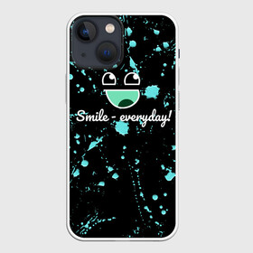 Чехол для iPhone 13 mini с принтом Smile Evereday   Улыбайся в Екатеринбурге,  |  | кислота | подарок | пятна | смайл | улыбка