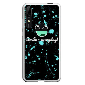 Чехол для Honor P Smart Z с принтом Smile Evereday - Улыбайся ! в Екатеринбурге, Силикон | Область печати: задняя сторона чехла, без боковых панелей | кислота | подарок | пятна | смайл | улыбка