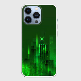 Чехол для iPhone 13 Pro с принтом Зеленый город в Екатеринбурге,  |  | большие строения | большой город | высокие постройки | дома | здания | многоэтажки | постройки
