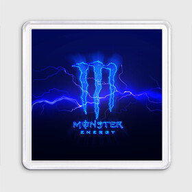 Магнит 55*55 с принтом MONSTER ENERGY МОЛНИЯ в Екатеринбурге, Пластик | Размер: 65*65 мм; Размер печати: 55*55 мм | monster | monster energy | монстер | монстер енерджи | монстер енэрджи | монстер энерджи | энергетик | энергетический напиток