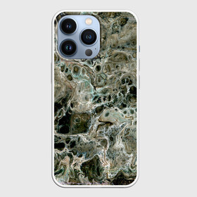 Чехол для iPhone 13 Pro с принтом Инопланетный камуфляж в Екатеринбурге,  |  | абстрактный | космос | краска | натуральный | паутина | пена | психоделический | психоделия | пятна | пятна краски | разводы | разводы краски | разливы краски | серый | фантазийный | фантастика