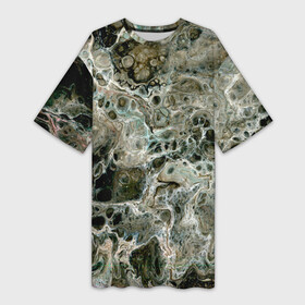 Платье-футболка 3D с принтом Инопланетный камуфляж в Екатеринбурге,  |  | абстрактный | космос | краска | натуральный | паутина | пена | психоделический | психоделия | пятна | пятна краски | разводы | разводы краски | разливы краски | серый | фантазийный | фантастика