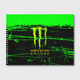 Альбом для рисования с принтом MONSTER ENERGY NEON LOGO в Екатеринбурге, 100% бумага
 | матовая бумага, плотность 200 мг. | monster | monster energy | монстер | монстер енерджи | монстер енэрджи | монстер энерджи | неон | энергетик | энергетический напиток