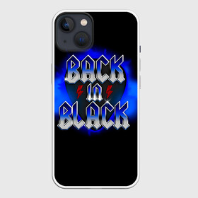 Чехол для iPhone 13 с принтом BACK in BLACK AC DC в Екатеринбурге,  |  | ac dc | acdc | acdc ас дс | angus | back in black | highway to hell | mckinnon | you | австралийская | ангус янг | ас дс | асдс | блюз | в форме | гитара | группа | крис слэйд | метал | молния | музыка | певец | рок | рок н ролл | стиви янг
