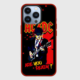 Чехол для iPhone 13 Pro с принтом ARE YOU REDY AC DC в Екатеринбурге,  |  | Тематика изображения на принте: ac dc | acdc | acdc ас дс | angus | back in black | highway to hell | mckinnon | you | австралийская | ангус янг | ас дс | асдс | блюз | в форме | гитара | группа | крис слэйд | метал | молния | музыка | певец | рок | рок н ролл | стиви янг