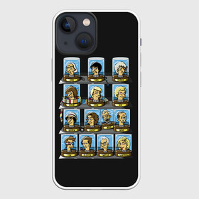 Чехол для iPhone 13 mini с принтом 12 Докторов в Екатеринбурге,  |  | doctor who | serial | доктор кто | путешествия во времени | сериал | сериалы | фантастика