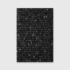 Обложка для паспорта матовая кожа с принтом Бинарный код в Екатеринбурге, натуральная матовая кожа | размер 19,3 х 13,7 см; прозрачные пластиковые крепления | Тематика изображения на принте: matrix | бинарный код | единица | единицы | матрица | нули | нули и единицы | нуль