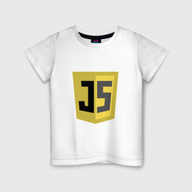 Детская футболка хлопок с принтом JS5 в Екатеринбурге, 100% хлопок | круглый вырез горловины, полуприлегающий силуэт, длина до линии бедер | java script | javascript | js | js5 | айтишник | вебразработка | джава скрипт | джаваскрипт | программист | ява скрипт | яваскрипт | язык программирования
