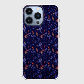 Чехол для iPhone 13 Pro с принтом Абстрактный растительный узор в Екатеринбурге,  |  | абстракция | дудл | дудлинг | дудлы | завитки | завитушки | орнамент | растительный | узор | узорчик | хохлома | цветочный