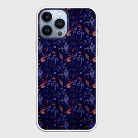 Чехол для iPhone 13 Pro Max с принтом Абстрактный растительный узор в Екатеринбурге,  |  | абстракция | дудл | дудлинг | дудлы | завитки | завитушки | орнамент | растительный | узор | узорчик | хохлома | цветочный