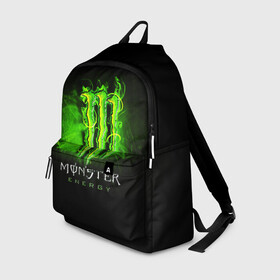 Рюкзак 3D с принтом MONSTER ENERGY NEON | НЕОН в Екатеринбурге, 100% полиэстер | лямки с регулируемой длиной, сверху петелька, чтобы рюкзак можно было повесить на вешалку. Основное отделение закрывается на молнию, как и внешний карман. Внутри два дополнительных кармана, один из которых закрывается на молнию. По бокам два дополнительных кармашка | monster | monster energy | монстер | монстер енерджи | монстер енэрджи | монстер энерджи | неон | энергетик | энергетический напиток