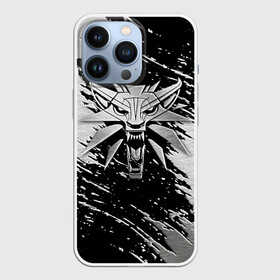 Чехол для iPhone 13 Pro с принтом THE WITCHER LOGO STEEL в Екатеринбурге,  |  | Тематика изображения на принте: the witcher | ведьмак | железо | зе витчер | игра | компьютерная игра | лого | логотип | сталь