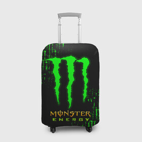 Чехол для чемодана 3D с принтом MONSTER ENERGY NEON | МОНСТЕР в Екатеринбурге, 86% полиэфир, 14% спандекс | двустороннее нанесение принта, прорези для ручек и колес | monster | monster energy | монстер | монстер енерджи | монстер енэрджи | монстер энерджи | неон | энергетик | энергетический напиток