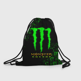 Рюкзак-мешок 3D с принтом MONSTER ENERGY NEON | МОНСТЕР в Екатеринбурге, 100% полиэстер | плотность ткани — 200 г/м2, размер — 35 х 45 см; лямки — толстые шнурки, застежка на шнуровке, без карманов и подкладки | monster | monster energy | монстер | монстер енерджи | монстер енэрджи | монстер энерджи | неон | энергетик | энергетический напиток