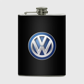 Фляга с принтом Volkswagen логотип в Екатеринбурге, металлический корпус | емкость 0,22 л, размер 125 х 94 мм. Виниловая наклейка запечатывается полностью | golf | logo | polo | tuareg | volkswagen | vw | авто | автомобиль | лого | логотип | машина | пассат | поло | сс | тачка | тигуан | туарег | фольксваген | цц