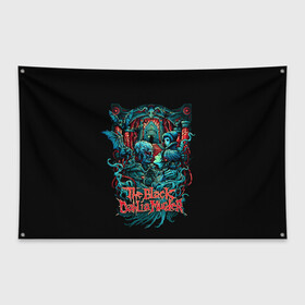 Флаг-баннер с принтом The Black Dahlia Murder в Екатеринбурге, 100% полиэстер | размер 67 х 109 см, плотность ткани — 95 г/м2; по краям флага есть четыре люверса для крепления | death metal | tbdm | the black dahlia murder | группы | метал | музыка | рок