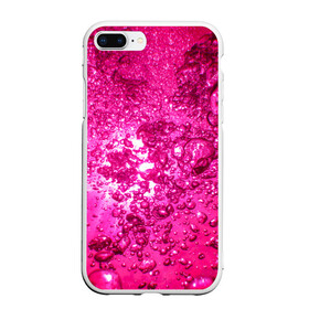 Чехол для iPhone 7Plus/8 Plus матовый с принтом Розовые Пузырьки в Екатеринбурге, Силикон | Область печати: задняя сторона чехла, без боковых панелей | Тематика изображения на принте: абстрактный розовый | неоновый розовый | розовая вода | розовый мир