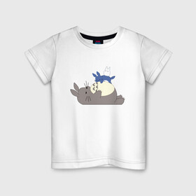 Детская футболка хлопок с принтом Sleepy Totoro в Екатеринбурге, 100% хлопок | круглый вырез горловины, полуприлегающий силуэт, длина до линии бедер | ghibli | japan | nature | neigbor | neighbour | totoro | анимация | аниме | гибли | друг | животные | лес | милый | мир | миядзаки | мой сосед тоторо | мульт | мультфильм | природа | сосед | тоторо | хаяо | хранитель | япония
