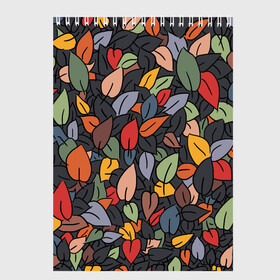 Скетчбук с принтом Рисованная Осень в Екатеринбурге, 100% бумага
 | 48 листов, плотность листов — 100 г/м2, плотность картонной обложки — 250 г/м2. Листы скреплены сверху удобной пружинной спиралью | дерево | лес | листок | листопад | листья | осень