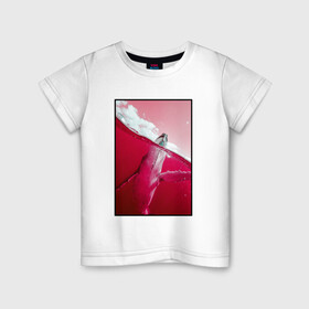 Детская футболка хлопок с принтом Кит в Екатеринбурге, 100% хлопок | круглый вырез горловины, полуприлегающий силуэт, длина до линии бедер | кит | морские животные | неоновый мир | под водой | прикольные животные | розовая природа | розовый мир