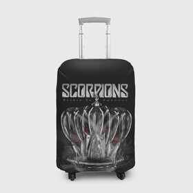 Чехол для чемодана 3D с принтом SCORPIONS в Екатеринбурге, 86% полиэфир, 14% спандекс | двустороннее нанесение принта, прорези для ручек и колес | chainge | forever | germany | grunge | king | metal | music | punk | return | rock | scorpions | wind | ветер | германия | гранж | корона | метал | панк | перемен | рок | скорпионс | хард рок