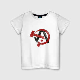 Детская футболка хлопок с принтом АНАРХИЯ | ANARCHY (Z) в Екатеринбурге, 100% хлопок | круглый вырез горловины, полуприлегающий силуэт, длина до линии бедер | anarchy | riot | rock | анархизм | анархистская символика | анархия | безвластие | безначалие | безначальство | бунт | знаки | независимость | неподвластность | панки | рок | символ