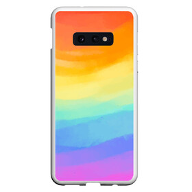 Чехол для Samsung S10E с принтом РАДУЖНЫЕ ВОЛНЫ | RAINBOW WAVES (Z) в Екатеринбурге, Силикон | Область печати: задняя сторона чехла, без боковых панелей | color | paint | rainbow | rainbow waves | waves | волны | краска | радуга | радужная | радужные волны | цветная | яркая