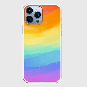 Чехол для iPhone 13 Pro Max с принтом РАДУЖНЫЕ ВОЛНЫ | RAINBOW WAVES (Z) в Екатеринбурге,  |  | color | paint | rainbow | rainbow waves | waves | волны | краска | радуга | радужная | радужные волны | цветная | яркая