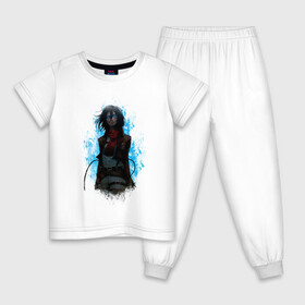 Детская пижама хлопок с принтом Mikasa в Екатеринбурге, 100% хлопок |  брюки и футболка прямого кроя, без карманов, на брюках мягкая резинка на поясе и по низу штанин
 | akermann | attack on titan | levi | mikasa | ерен | леви | леви акерман | микаса | титаны