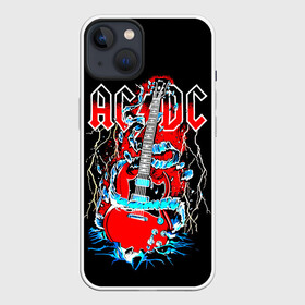 Чехол для iPhone 13 с принтом AC DC гитара в Екатеринбурге,  |  | ac dc | acdc | acdc ас дс | angus | back in black | highway to hell | mckinnon | you | австралийская | ангус янг | ас дс | асдс | блюз | в форме | гитара | группа | крис слэйд | метал | молния | музыка | певец | рок | рок н ролл | стиви янг