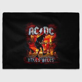 Плед 3D с принтом AC/DC HELLS BELLS в Екатеринбурге, 100% полиэстер | закругленные углы, все края обработаны. Ткань не мнется и не растягивается | ac dc | acdc | acdc ас дс | angus | back in black | highway to hell | mckinnon | you | австралийская | ангус янг | ас дс | асдс | блюз | в форме | гитара | группа | крис слэйд | метал | молния | музыка | певец | рок | рок н ролл | стиви янг