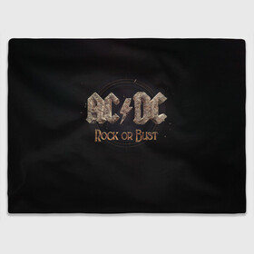 Плед 3D с принтом AC/DC Rock or Bust в Екатеринбурге, 100% полиэстер | закругленные углы, все края обработаны. Ткань не мнется и не растягивается | ac dc | acdc | acdc ас дс | angus young | back in black | highway to hell | mckinno | австралийская | ангус янг | ас дс | асдс | блюз | в форме | гитара | группа | крис слэйд | метал | молния | музыка | певец | рок | рок н ролл | стиви янг