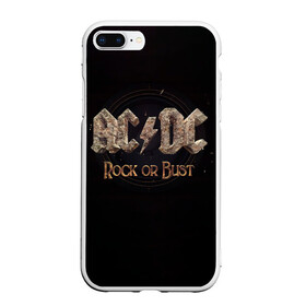 Чехол для iPhone 7Plus/8 Plus матовый с принтом AC/DC Rock or Bust в Екатеринбурге, Силикон | Область печати: задняя сторона чехла, без боковых панелей | Тематика изображения на принте: ac dc | acdc | acdc ас дс | angus young | back in black | highway to hell | mckinno | австралийская | ангус янг | ас дс | асдс | блюз | в форме | гитара | группа | крис слэйд | метал | молния | музыка | певец | рок | рок н ролл | стиви янг