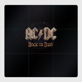 Магнитный плакат 3Х3 с принтом AC/DC Rock or Bust в Екатеринбурге, Полимерный материал с магнитным слоем | 9 деталей размером 9*9 см | Тематика изображения на принте: ac dc | acdc | acdc ас дс | angus young | back in black | highway to hell | mckinno | австралийская | ангус янг | ас дс | асдс | блюз | в форме | гитара | группа | крис слэйд | метал | молния | музыка | певец | рок | рок н ролл | стиви янг