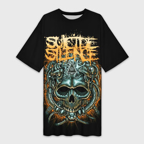 Платье-футболка 3D с принтом Suicide Silence в Екатеринбурге,  |  | metal | suicide silence | грув метал | группы | дэткор | метал | музыка | ню метал | рок