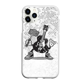 Чехол для iPhone 11 Pro матовый с принтом Гитара сэлфи в Екатеринбурге, Силикон |  | peace | selfi | гитара | мир | рок | рокер | сэлфи | фотка | электрогитара