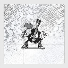 Магнитный плакат 3Х3 с принтом Гитара сэлфи в Екатеринбурге, Полимерный материал с магнитным слоем | 9 деталей размером 9*9 см | Тематика изображения на принте: peace | selfi | гитара | мир | рок | рокер | сэлфи | фотка | электрогитара