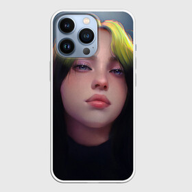 Чехол для iPhone 13 Pro с принтом Billie Eilish: Рисунок в Екатеринбурге,  |  | billie eilish | celebrity | drawing | face | space | turquoise | билли айлиш | бирюзовый | знаменитость | космос | лицо | рисовка