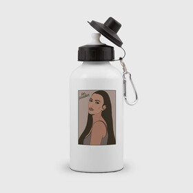 Бутылка спортивная с принтом Ким Кардашьян / Kim Kardashian в Екатеринбурге, металл | емкость — 500 мл, в комплекте две пластиковые крышки и карабин для крепления | kim kardashian | девушка | знаменитости | кардашьян | ким кардашьян | ким кардашян | люди | мулатка | портрет | фотомодель