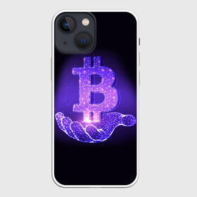 Чехол для iPhone 13 mini с принтом BITCOIN IN HAND | БИТКОИН в Екатеринбурге,  |  | bitcoin | btc | coin | биткоин | биткойн | валюта | деньги | криптовалюта | монета | платёжная система | технология